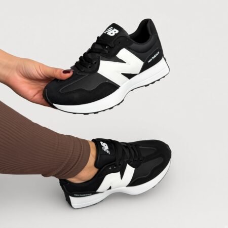 Czarne damskie sneakersy sportowe
