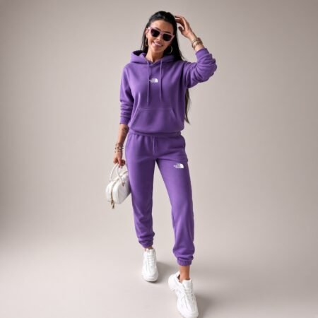 Dres damski Premium fioletowy z kapturem